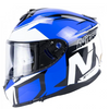 Nitro N540 DVS Podium Gloss White Black Blue Motorcycle Helmet